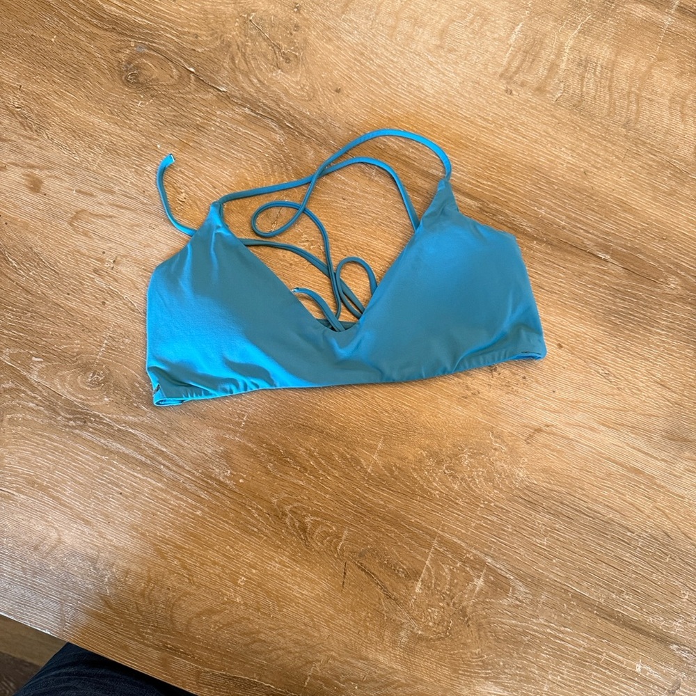 O’Neill Teal Strappy Bikini Top Minimal Bralette Style